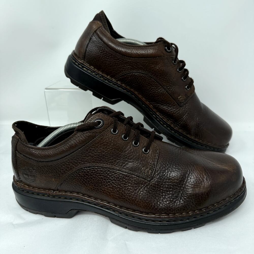 Timberland Men’s Brown Leather Oxford Shoes 11M Rugged Sole No Insoles